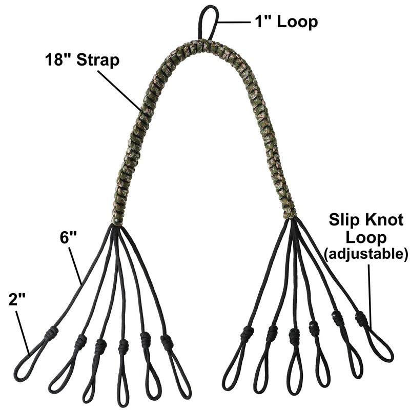 DynoGoods Duck Carrier - 12 Drops, Slip Knot - Bird Tote, Waterfowl & Goose Hanger, Game Tote, Paracord - Image 4